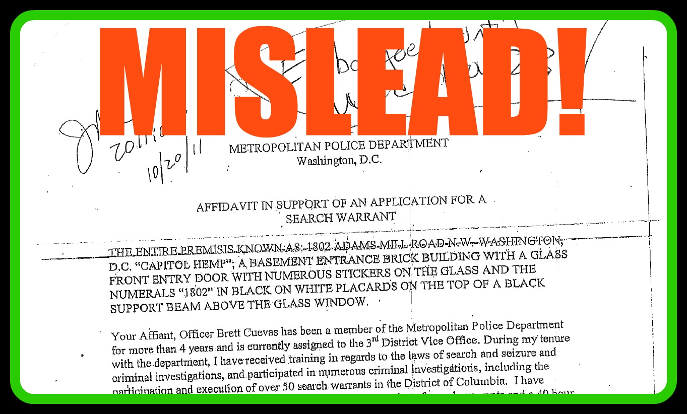 A Misleading Affidavit from the DC Police