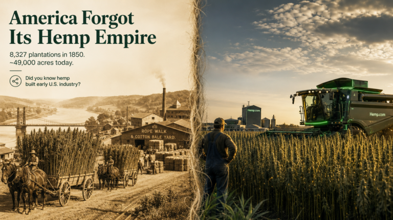 8,327 Hemp Plantations in 1850. America Barely Recognizes the Crop Today.