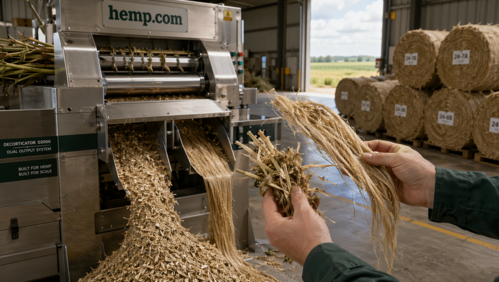 Hemp decortication process-Hemp Fiber